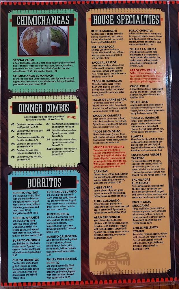 El Mariachi Bar & Grill Menu image 1